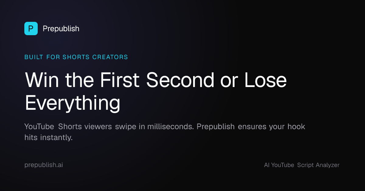 YouTube Shorts Script Analyzer — Hook in 1 Second