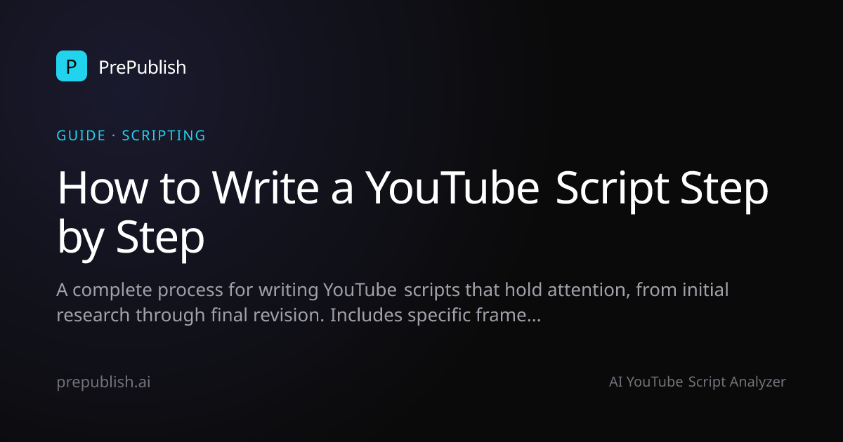 How to Write a YouTube Script