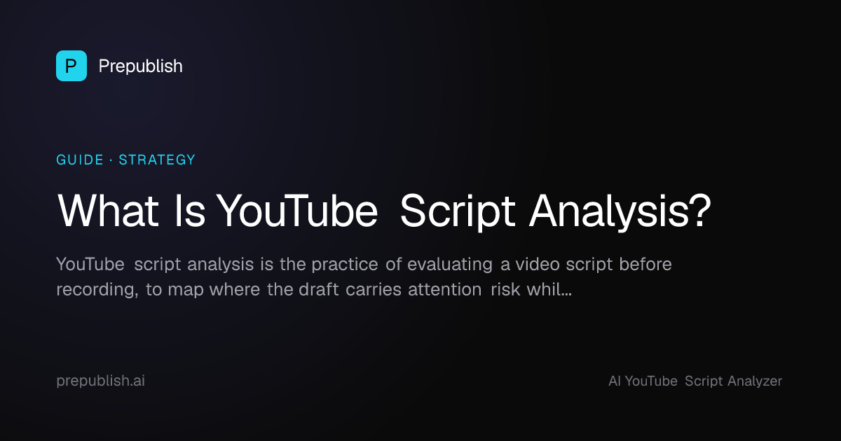 What Is YouTube Script Analysis? How It Predicts Retention