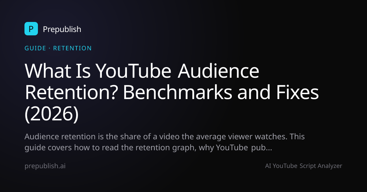 YouTube Retention Benchmarks 2026: What Is a Good Rate?