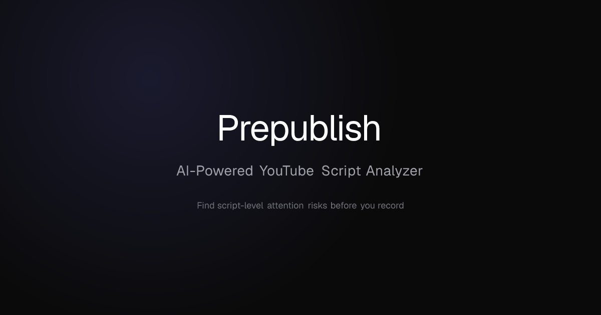 Free YouTube Script Check: Catch the Boring Part Before You Film It
